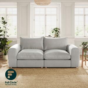 Full Circle Austin Silver Tonal Weave 4 Seater Sofa Silver