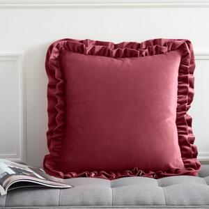 Catherine Lansfield So Soft Velvet Touch Double Frill Square Cushion