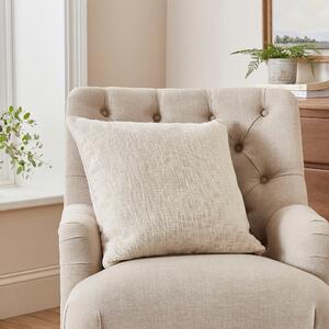 Woven Cotton Slub Cushion Ivory