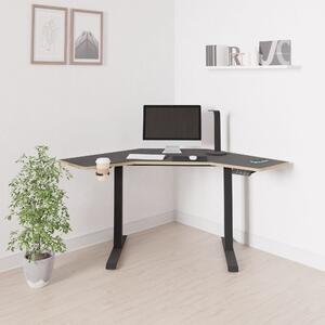 Gino Corner Height Adjustable Desk Black