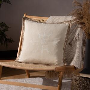 Furn. Miniinka Printed 45cm x 45cm Filled Cushion Natural