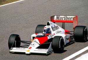 Photography Alain Prost driving a McLaren MP4/5, 1989