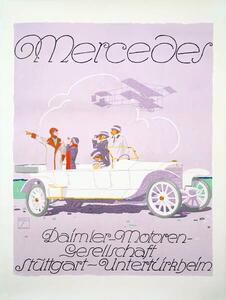 Photography Poster Mercedes, 1912, Hohlwein, Ludwig, (30 x 40 cm)