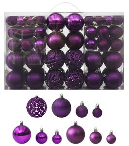 100 Piece Christmas Ball Set Purple