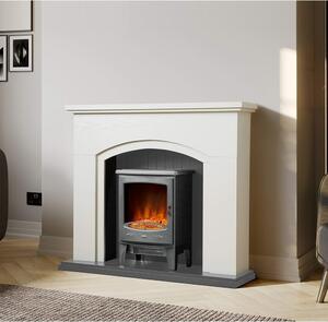 1.8KW Newcastle Arch Front Fireplace Suite Grey