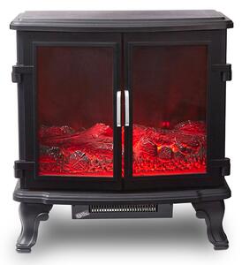 2KW Gillingham Log Effect Fire Stove with 8 Hour Timer Black