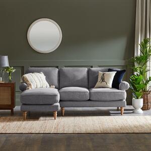 Jolene Soft Texture Corner Chaise Sofa Grey