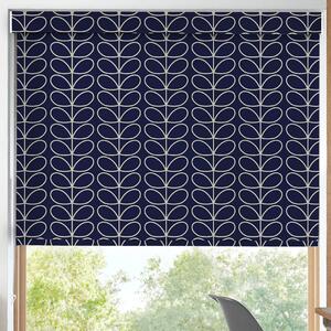 Orla Kiely Linear Stem Translucent Made to Measure Roller Blind Navy Whale