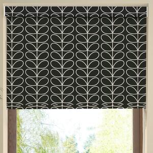 Orla Kiely Linear Stem Made to Measure Blackout Roller Blind Liquorice