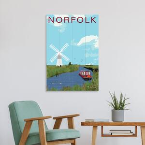 The Art Group Norfolk Wooden Wall Blue/Green