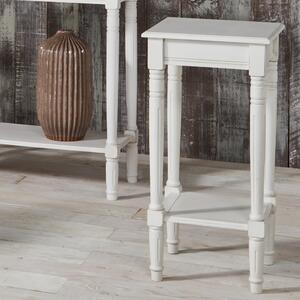 Pacific Heritage Square Side Table, Painted Pine White