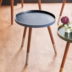 Pacific Peretti Side Table, Pine Blue/Brown