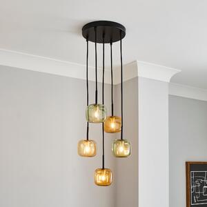 Elements Tollose 5 Light Cluster Ceiling Fitting Black