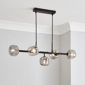 Elements Tollose 5 Light Ceiling Fitting Black