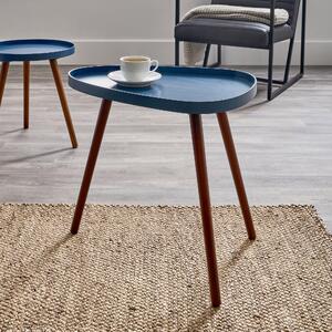 Pacific Clarice Pine Wood Side Table Blue