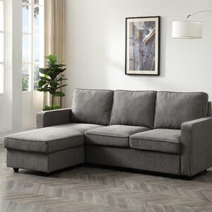 Kayden Reversible Corner Sofabed Grey Grey