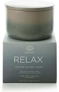 Serenity Ceramic Relax Candle 430g Blue