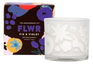 The Aromatherapy Co FLWR Fig Violet Candle 100g Clear