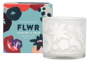The Aromatherapy Co FLWR Jasmine Pear Candle 100g Blue