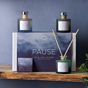 Serenity Set of 3 Pause Reed Diffusers Blue