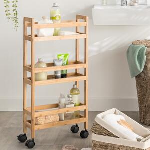 Bamboo Kitchen Trolley Brown