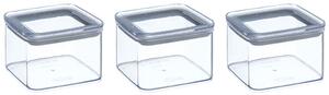 Set of 3 Air Tight Food Storage Boxes Clear