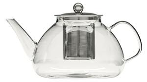 Stainless Steel 1.3L Infuser Glass Teapot Silver