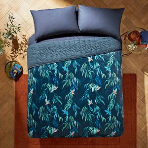 Kingfisher Peacock Bedspread Green/Blue