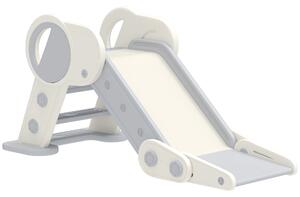 AIYAPLAY Foldable Kids Slide Indoor, Freestanding Baby Slide for 1.5-3 Years Old, Grey