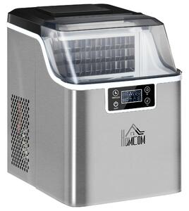 HOMCOM Ice Maker Machine, Counter Top Ice Cube Maker for Home, 20kg in 24 Hrs, 3.2L w/ Adjustable Cube Size, Self Cleaning Function Aosom UK