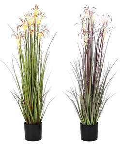Decorative Plant DKD Home Decor Metal Orange Burgundy PVC Lilies (25 x 25 x 88 cm) (2 Units)