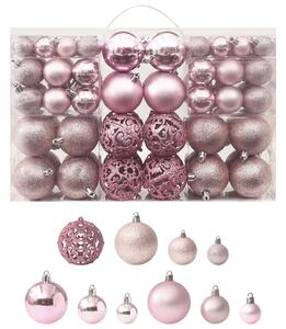 100 Piece Christmas Ball Set Pink