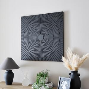 Black Wood Embossed Wall Art