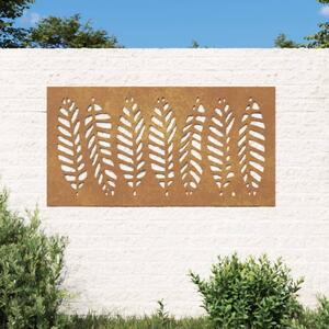 Garden Wall Decoration 105x55 cm Corten Steel Leaf Design