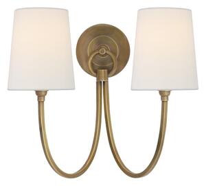 Reed Double Wall Light Brass, Light, Double, Hand-Rubbed Antique Brass - Andrew Martin