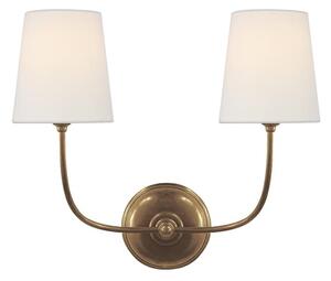 Vendome Double Wall Light Brass, Light, Double, Hand-Rubbed Antique Brass - Andrew Martin