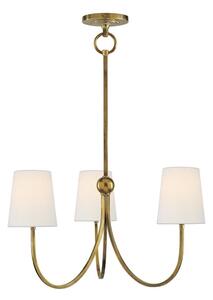 Reed Chandelier Brass, Light, Hand-Rubbed Antique Brass - Andrew Martin