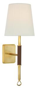 Griffin Wall Light Brass & Leather, Light, Hand-Rubbed Antique Brass - Andrew Martin