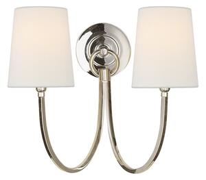 Reed Double Wall Light Nickel, Light, Double, Polished Nickel - Andrew Martin