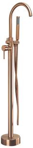 Free-standing faucet Rea Lungo brush copper