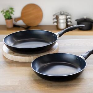 KitchenCraft Non-Stick Aluminium 2 Piece Frying Pan Set, 24cm & 28cm