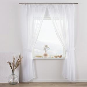 Lily voile net curtains with lace trim - Set of 2