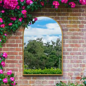 Arcus Arched Indoor Outdoor Full Length Wall Mirror Gold