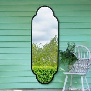 Duplici Oval Indoor Outdoor Full Length Wall Mirror Black