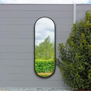 Vultus Oval Indoor Outdoor Full Length Wall Mirror Black