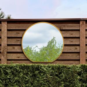 Circulus Round Indoor Outdoor Wall Mirror Gold