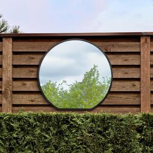 Circulus Round Indoor Outdoor Wall Mirror Black