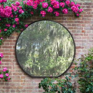 Circulus Round Indoor Outdoor Wall Mirror Black