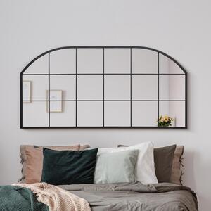 Arcus Window Arched Wall Mirror Black