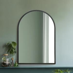 Arcus Framed Arched Wall Mirror Black